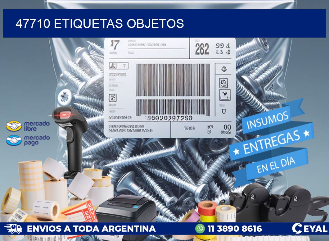 47710 etiquetas objetos