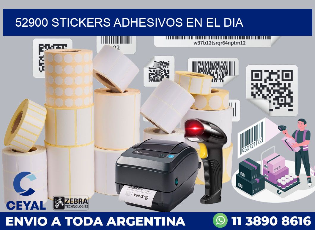 52900 stickers adhesivos en el dia