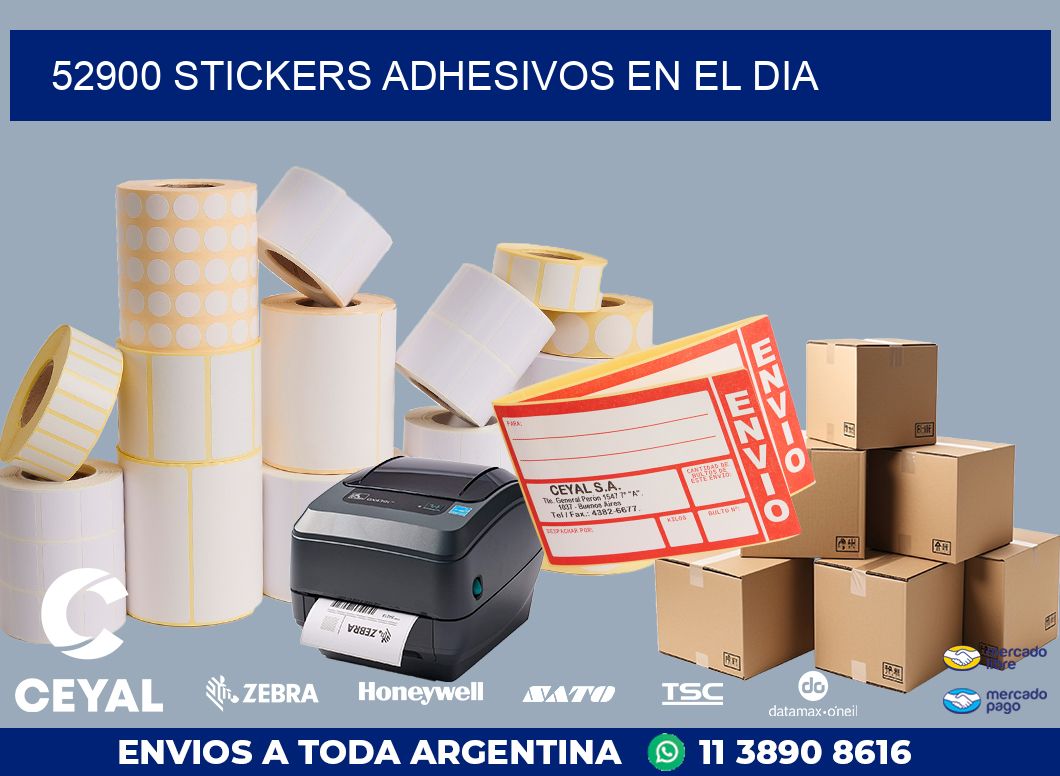 52900 stickers adhesivos en el dia