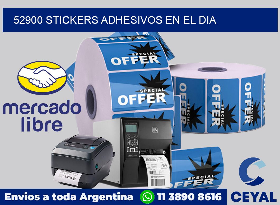 52900 stickers adhesivos en el dia