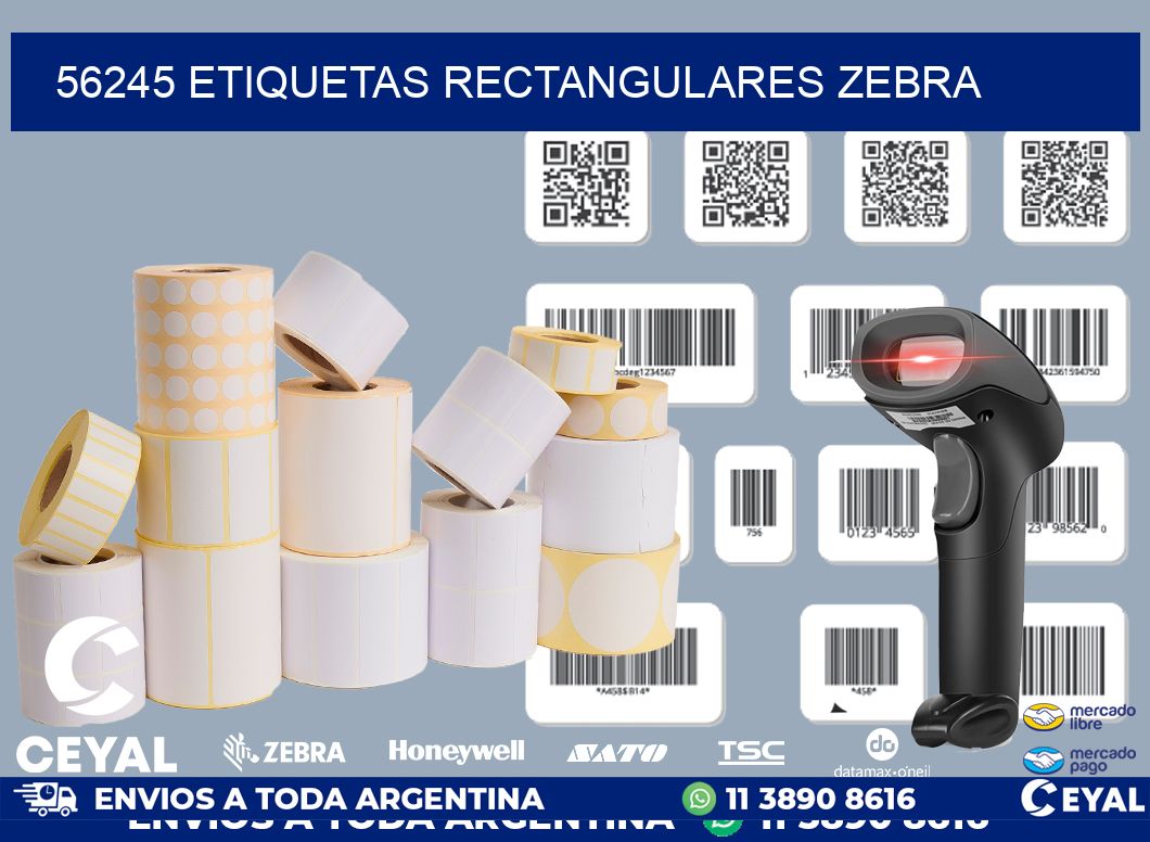 56245 etiquetas rectangulares zebra