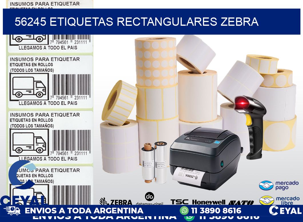 56245 etiquetas rectangulares zebra