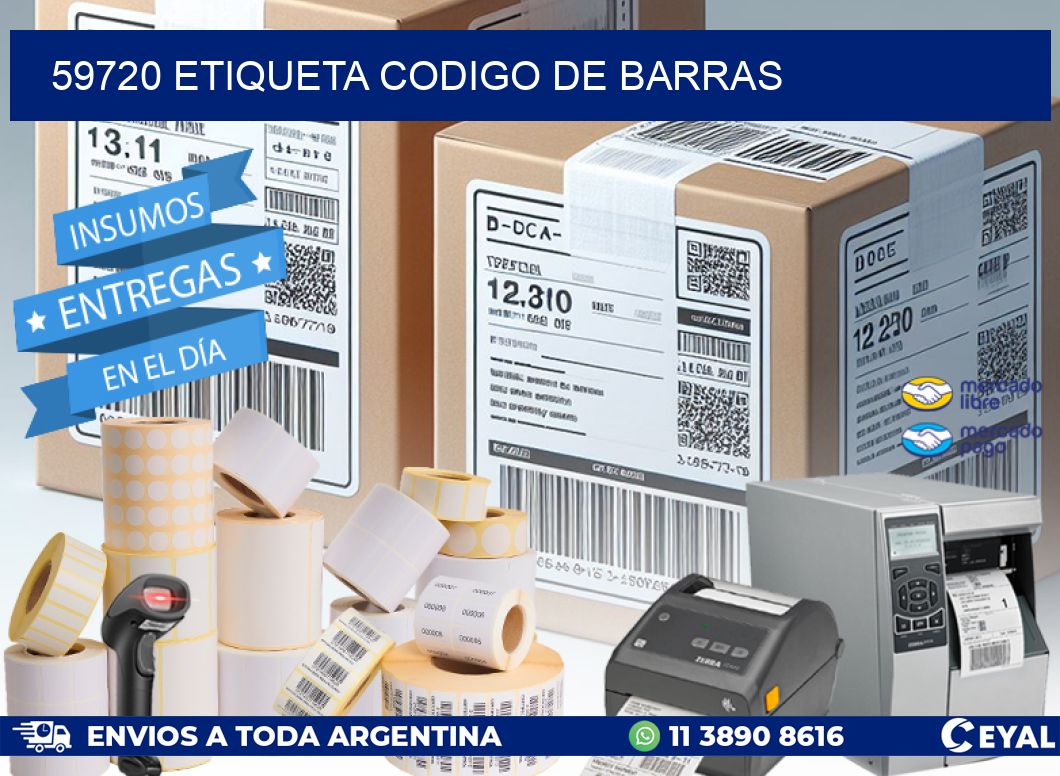 59720 etiqueta codigo de barras