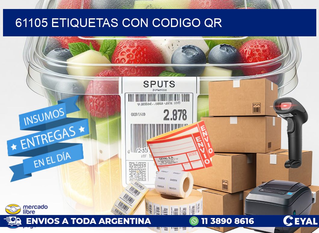 61105 ETIQUETAS CON CODIGO QR