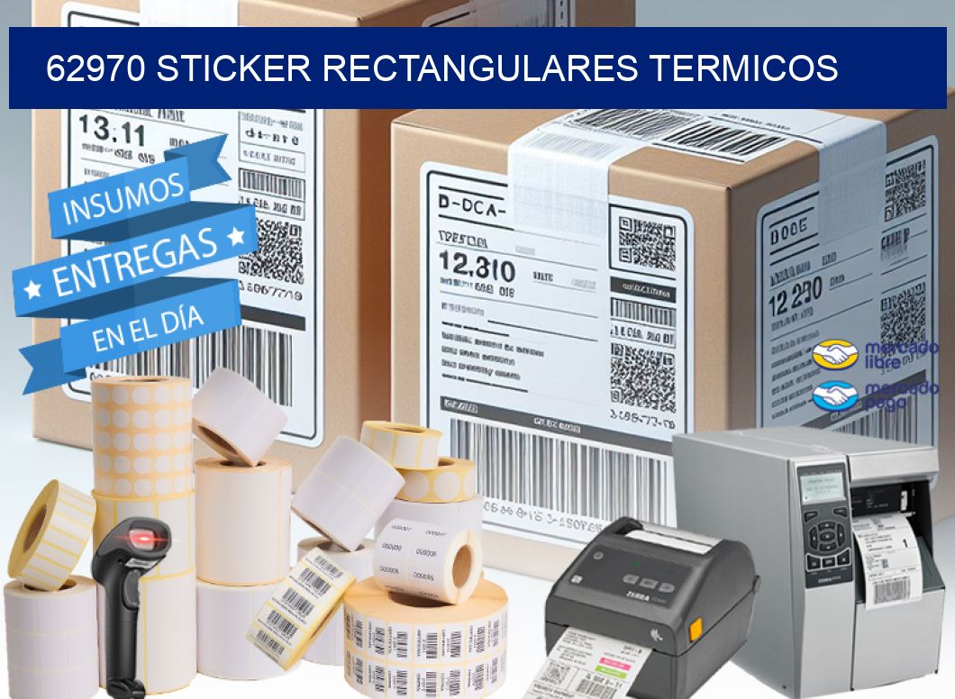 62970 Sticker rectangulares termicos