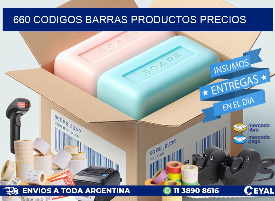 660 CODIGOS BARRAS PRODUCTOS PRECIOS