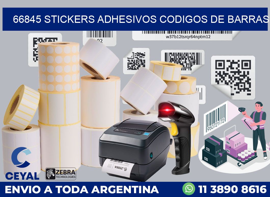 66845 stickers adhesivos codigos de barras