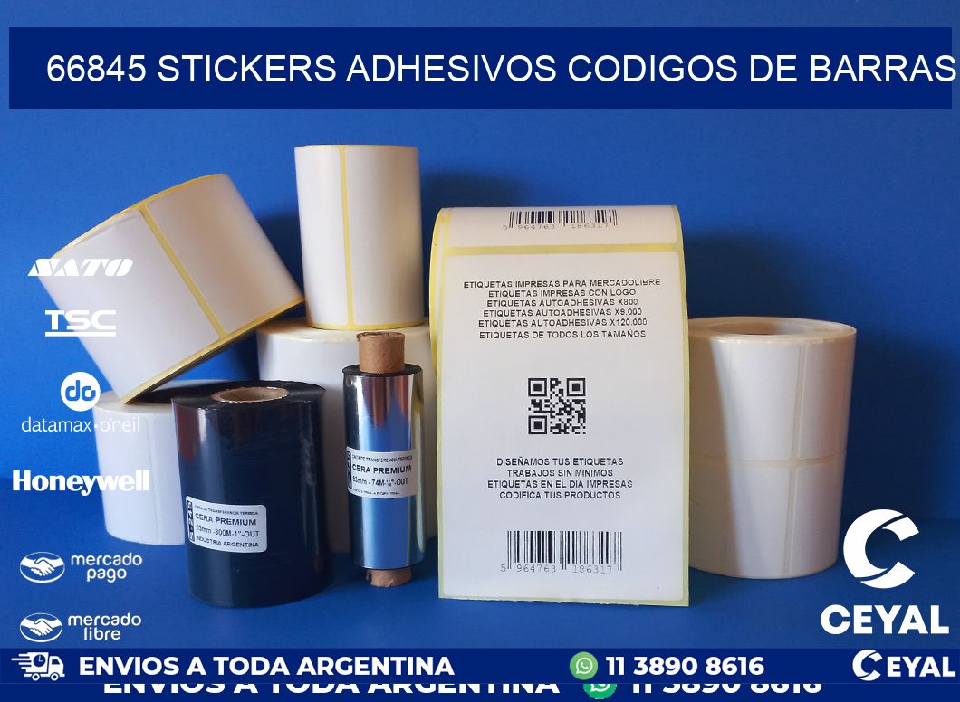 66845 stickers adhesivos codigos de barras