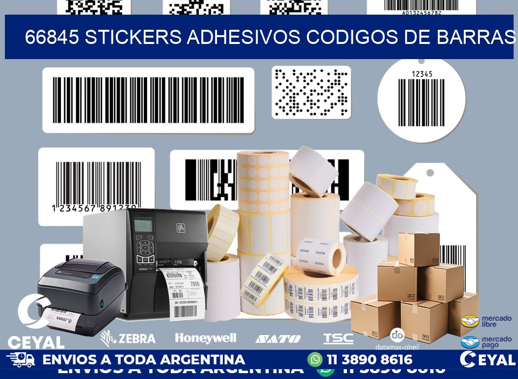66845 stickers adhesivos codigos de barras