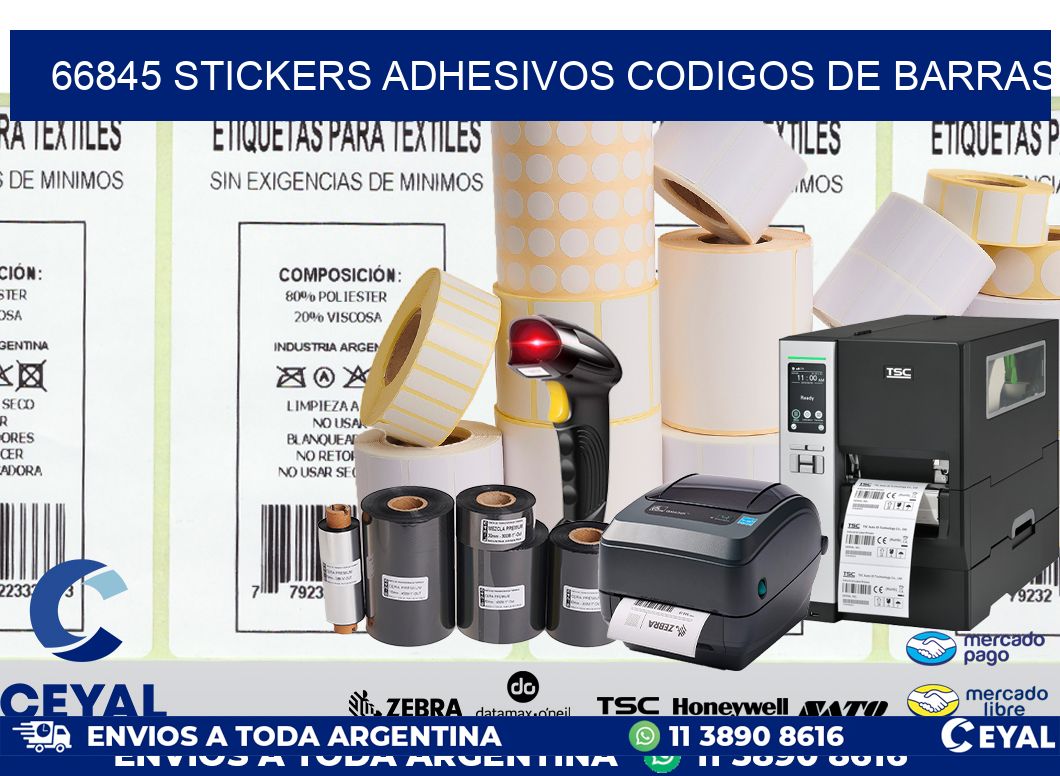 66845 stickers adhesivos codigos de barras