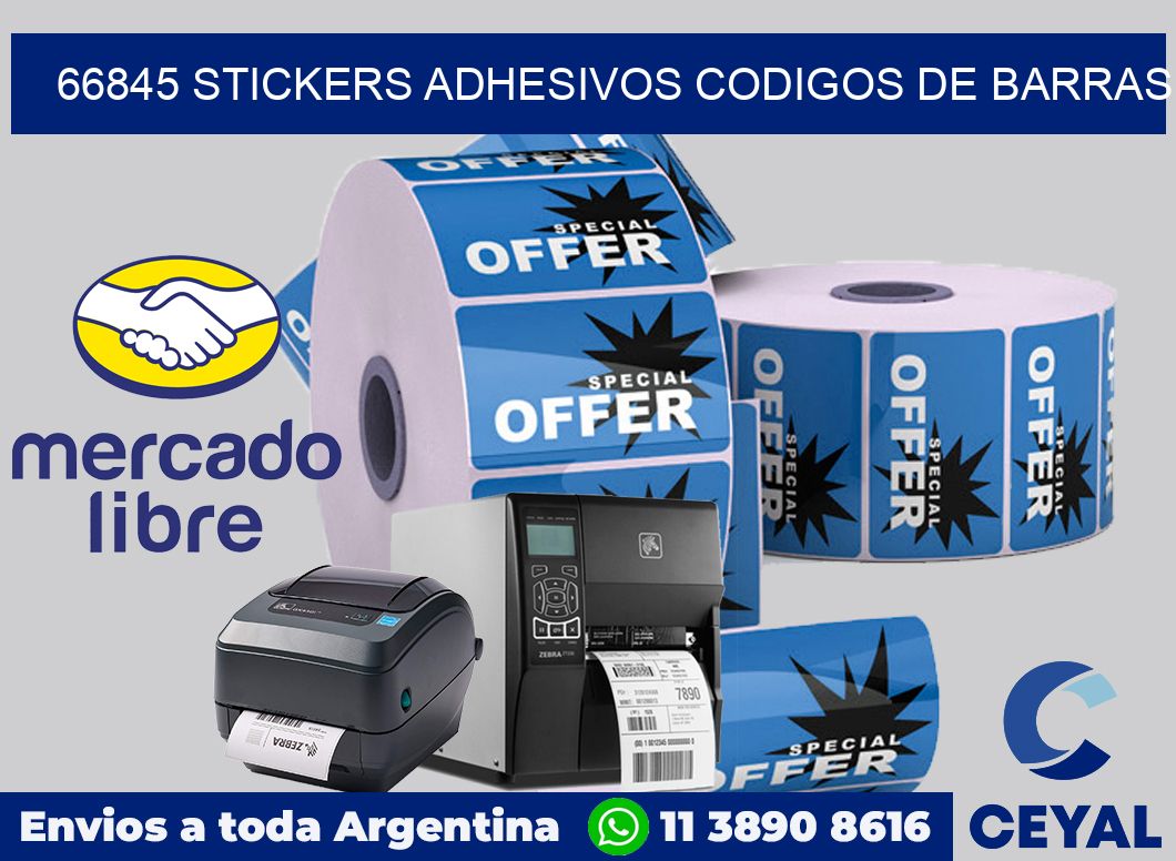 66845 stickers adhesivos codigos de barras