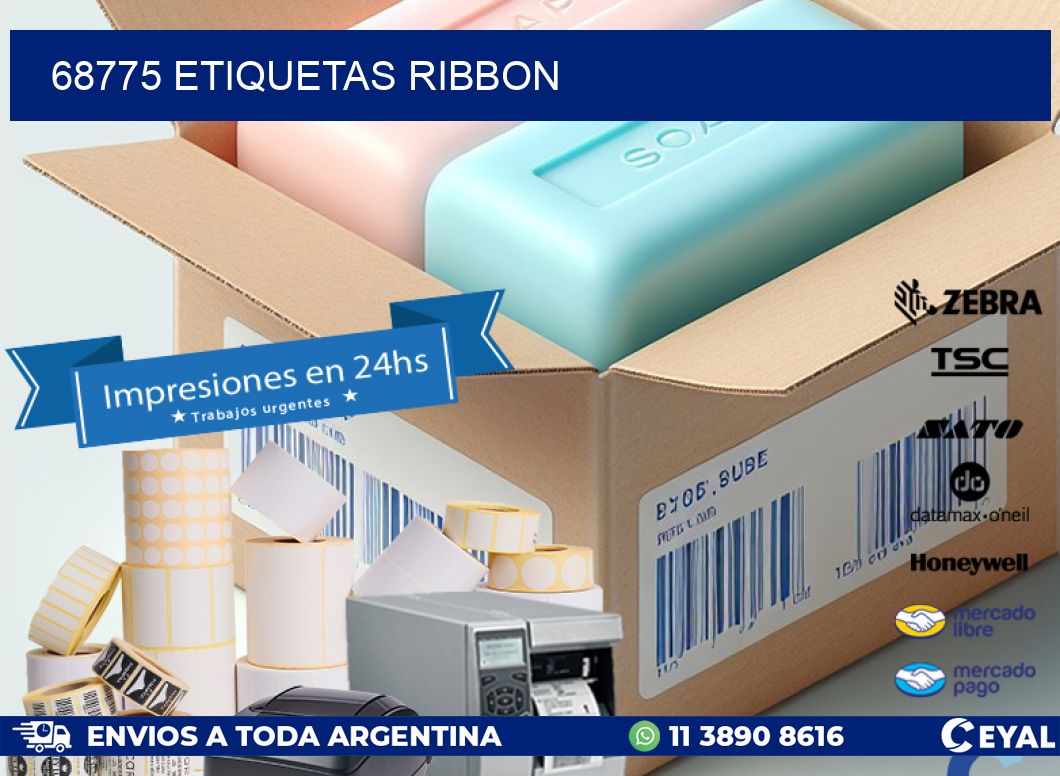 68775 ETIQUETAS RIBBON