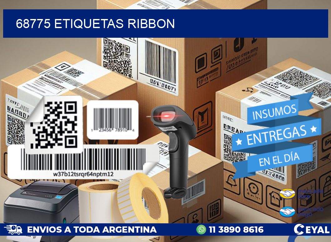 68775 ETIQUETAS RIBBON