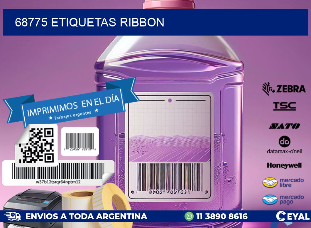 68775 ETIQUETAS RIBBON