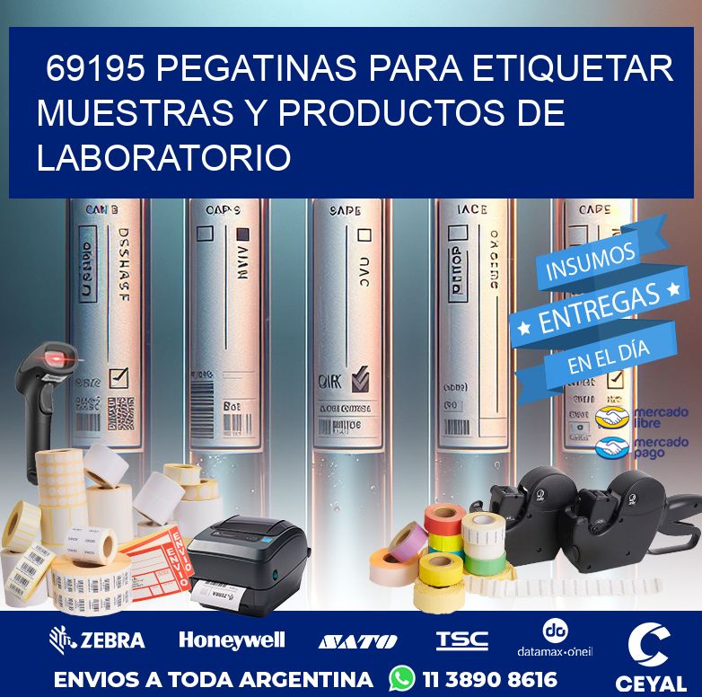 69195 PEGATINAS PARA ETIQUETAR MUESTRAS Y PRODUCTOS DE LABORATORIO