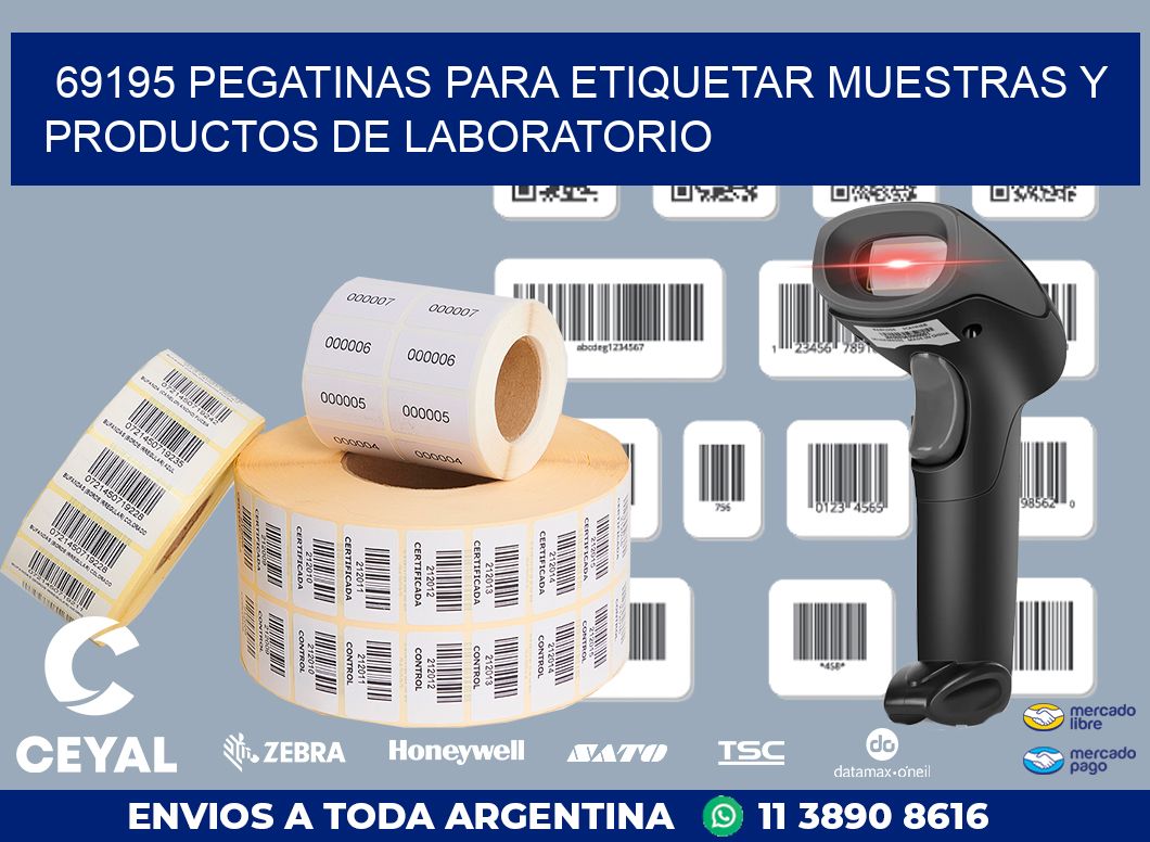 69195 PEGATINAS PARA ETIQUETAR MUESTRAS Y PRODUCTOS DE LABORATORIO