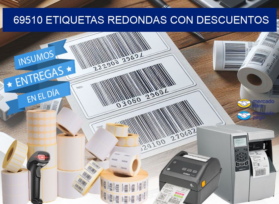 69510 ETIQUETAS REDONDAS CON DESCUENTOS
