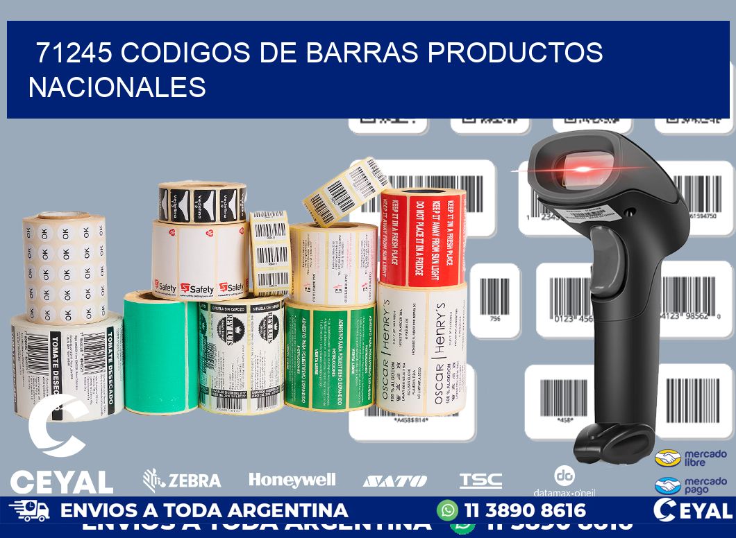 71245 codigos de barras productos nacionales