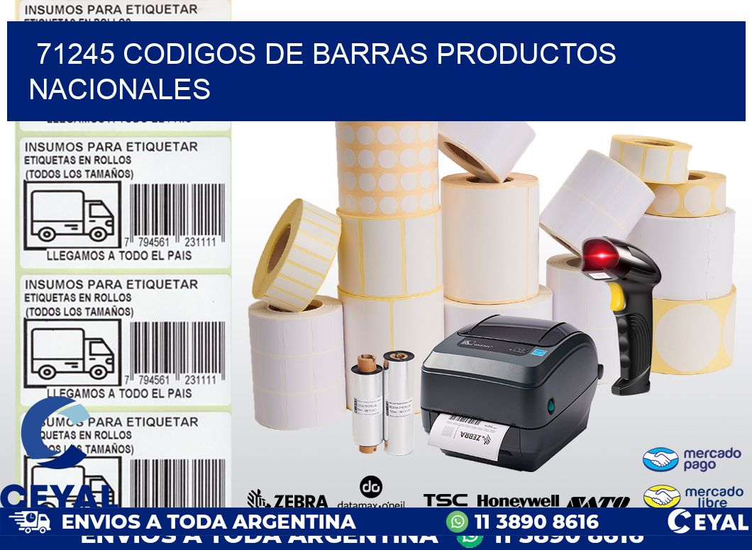 71245 codigos de barras productos nacionales