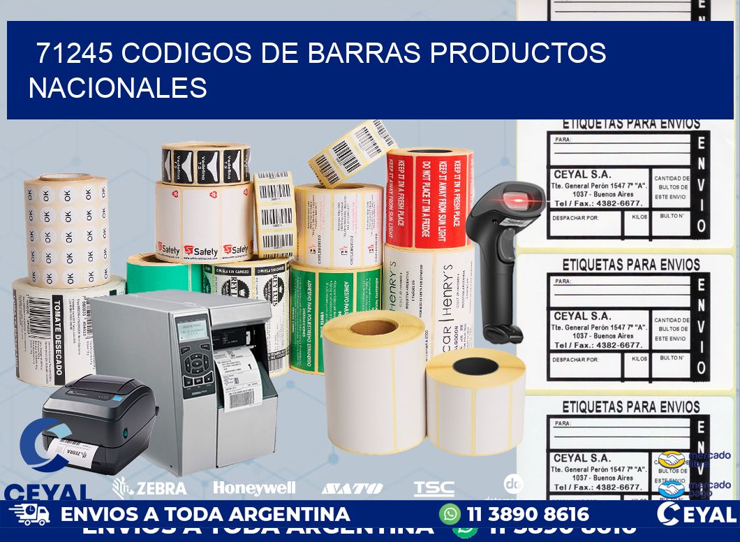 71245 codigos de barras productos nacionales