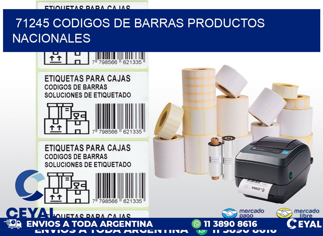 71245 codigos de barras productos nacionales