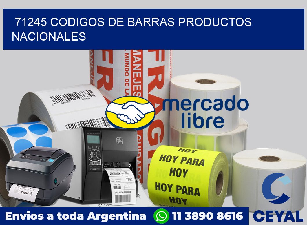 71245 codigos de barras productos nacionales