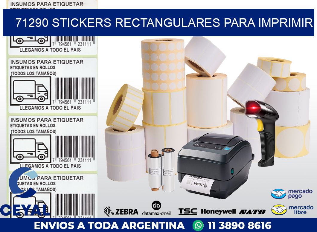71290 Stickers rectangulares para imprimir
