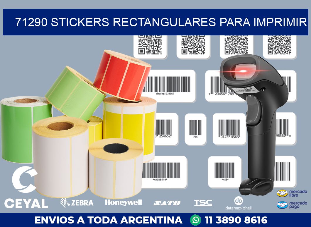 71290 Stickers rectangulares para imprimir