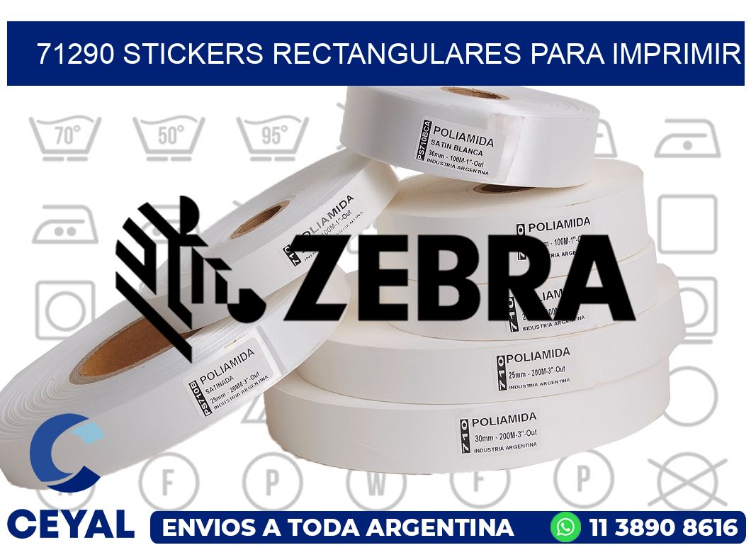 71290 Stickers rectangulares para imprimir