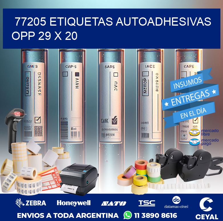 77205 ETIQUETAS AUTOADHESIVAS OPP 29 X 20
