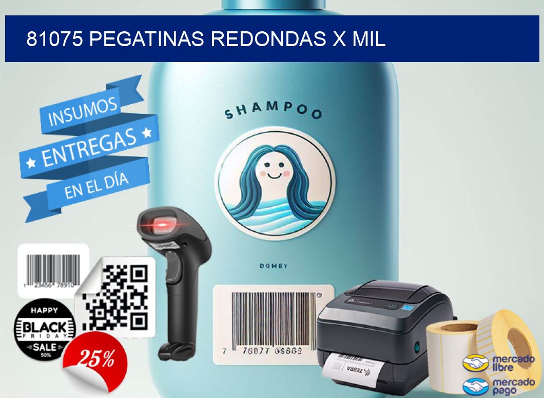 81075 PEGATINAS REDONDAS X MIL