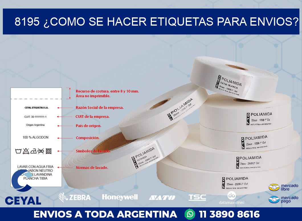 8195 ¿COMO SE HACER ETIQUETAS PARA ENVIOS?