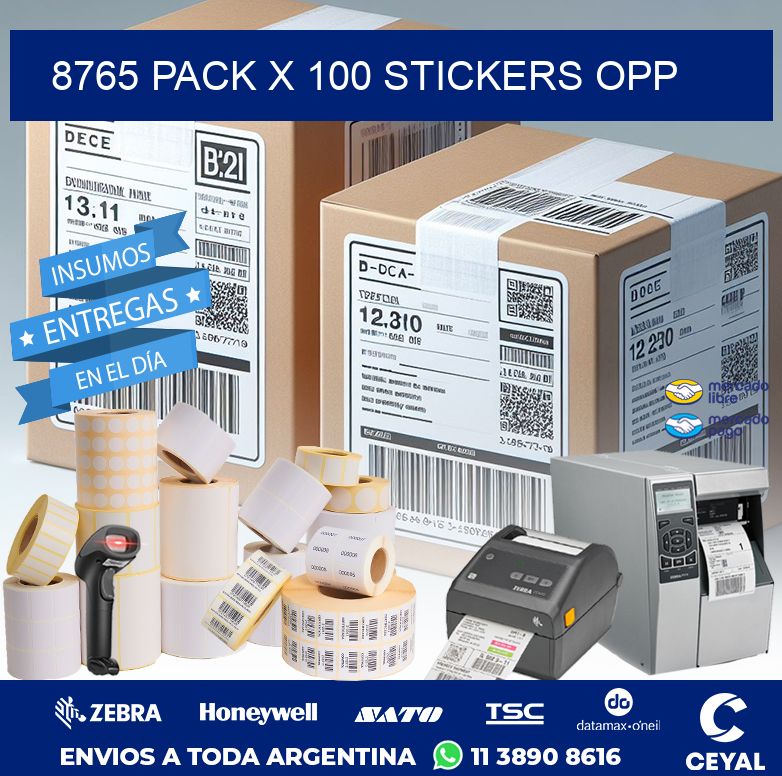 8765 PACK X 100 STICKERS OPP