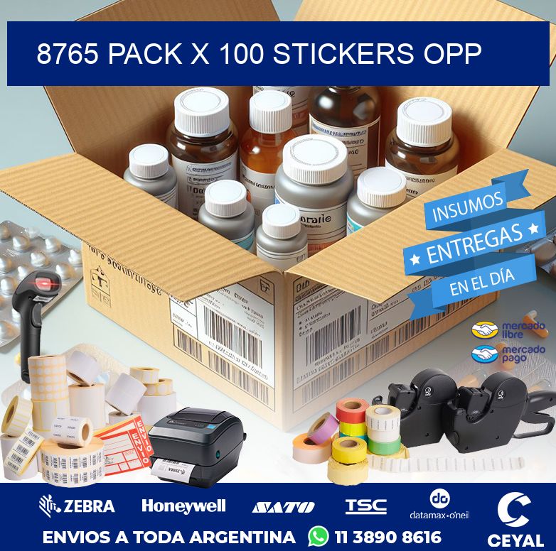 8765 PACK X 100 STICKERS OPP