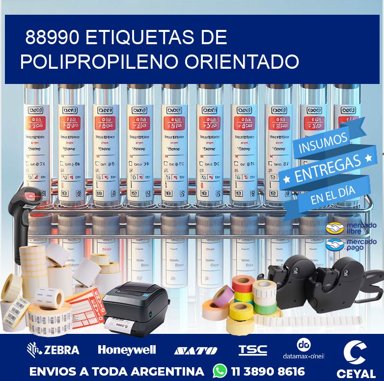 88990 ETIQUETAS DE POLIPROPILENO ORIENTADO