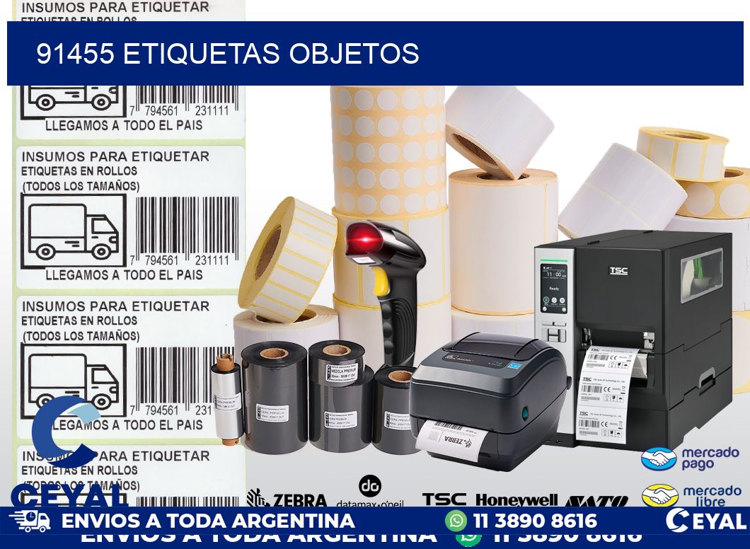 91455 etiquetas objetos