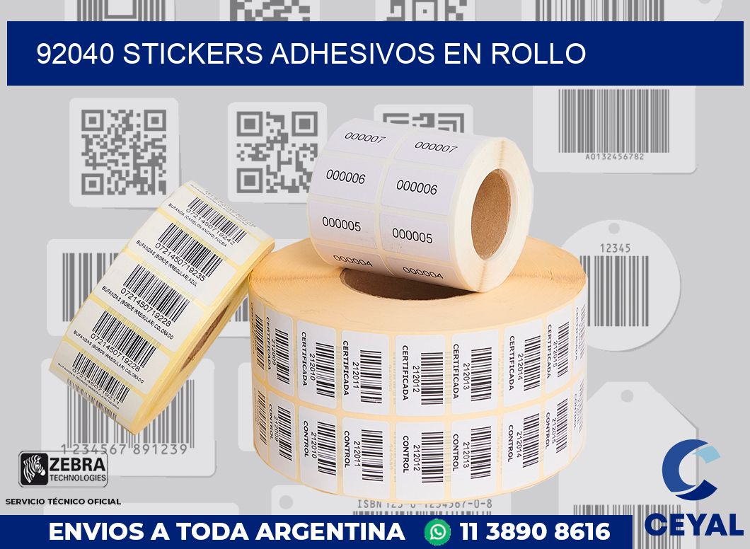 92040 STICKERS ADHESIVOS EN ROLLO