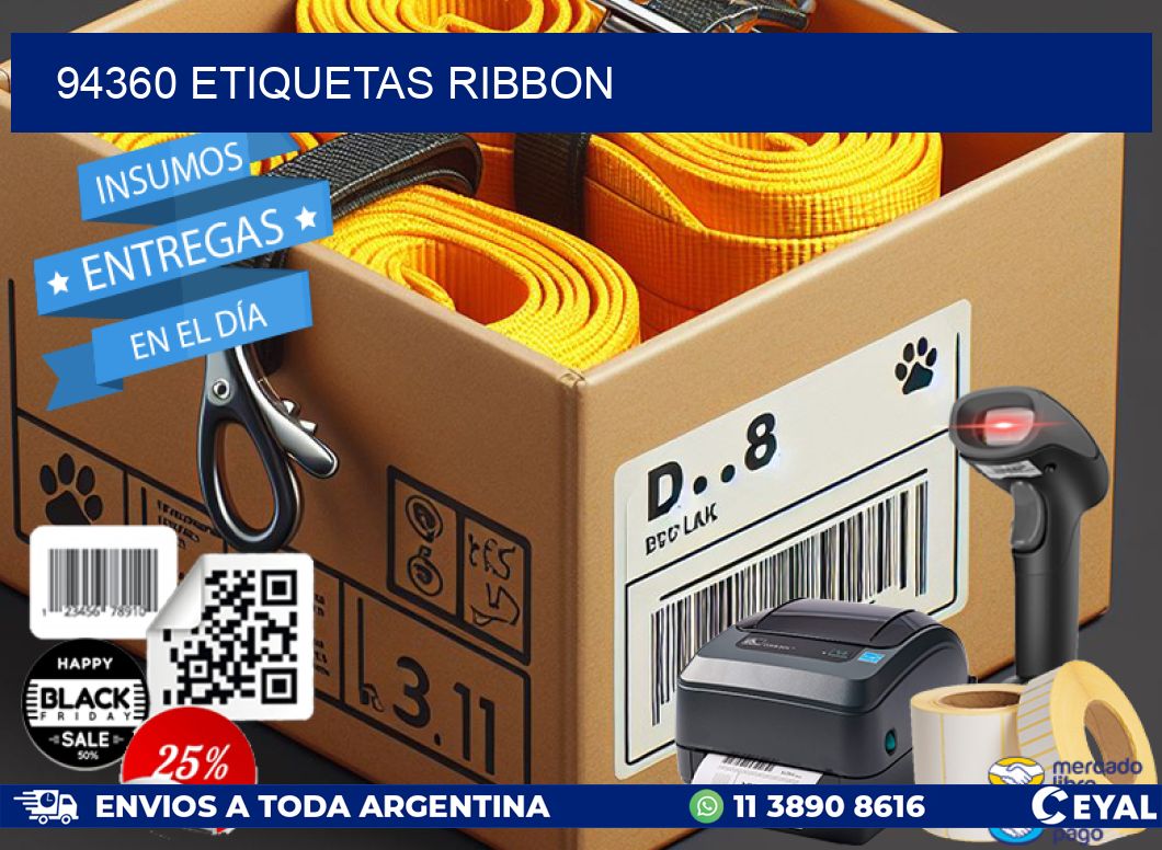 94360 ETIQUETAS RIBBON