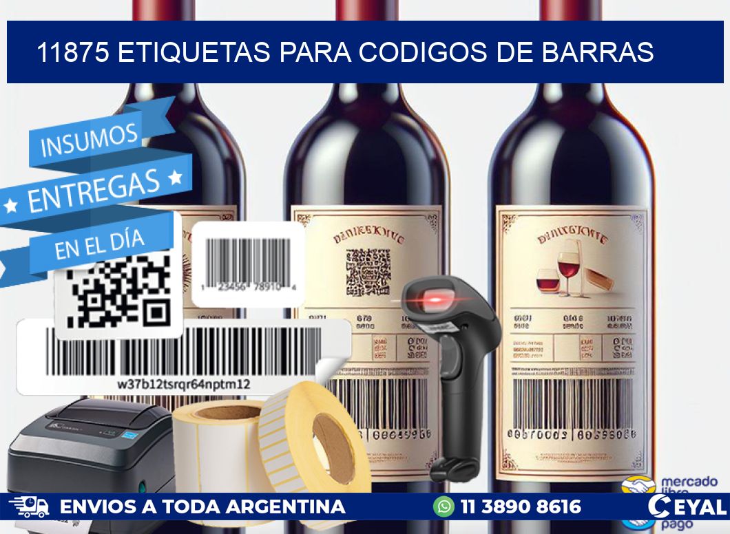 11875 ETIQUETAS PARA CODIGOS DE BARRAS