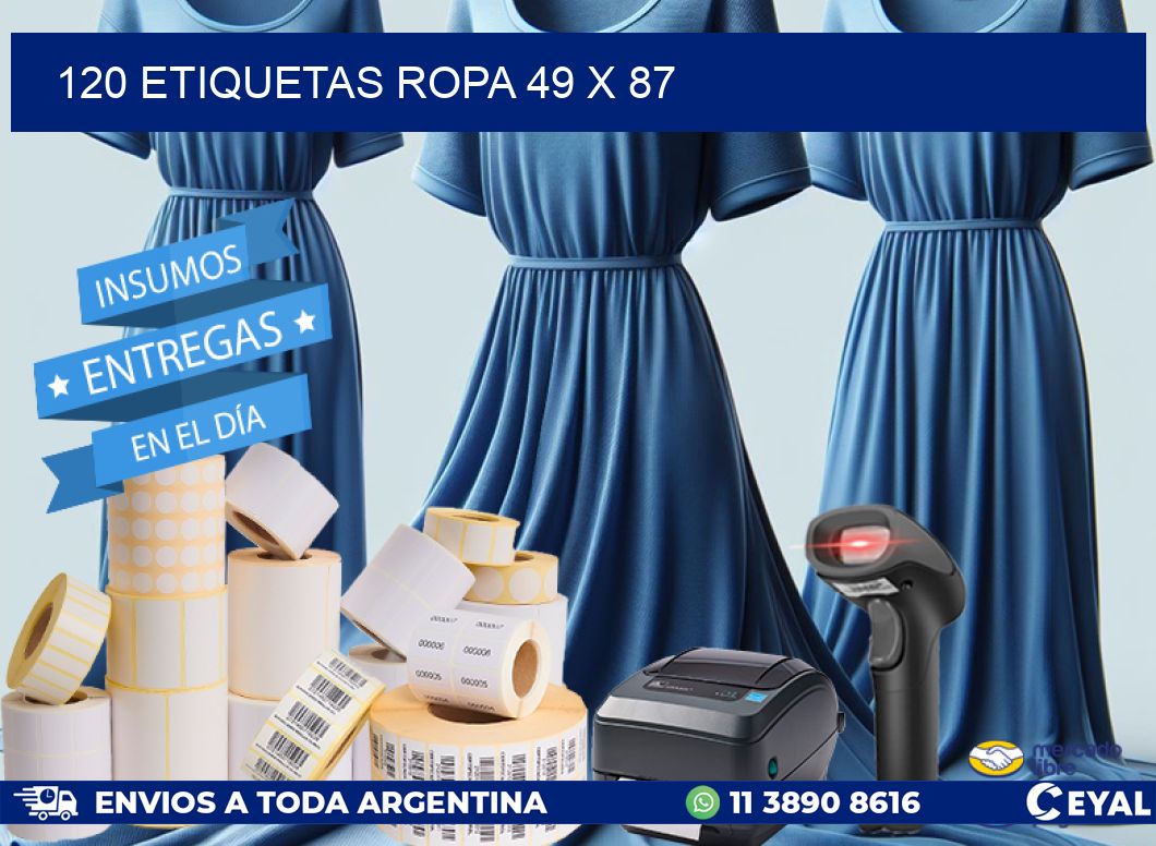 120 ETIQUETAS ROPA 49 x 87