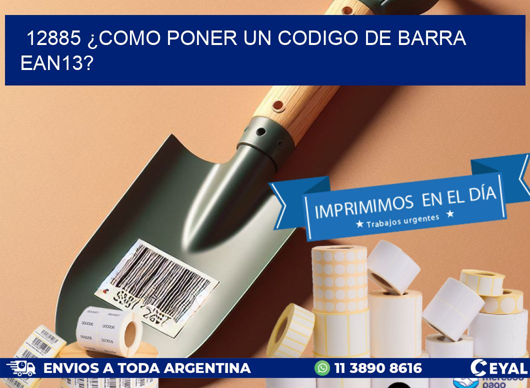 12885 ¿COMO PONER UN CODIGO DE BARRA  EAN13?