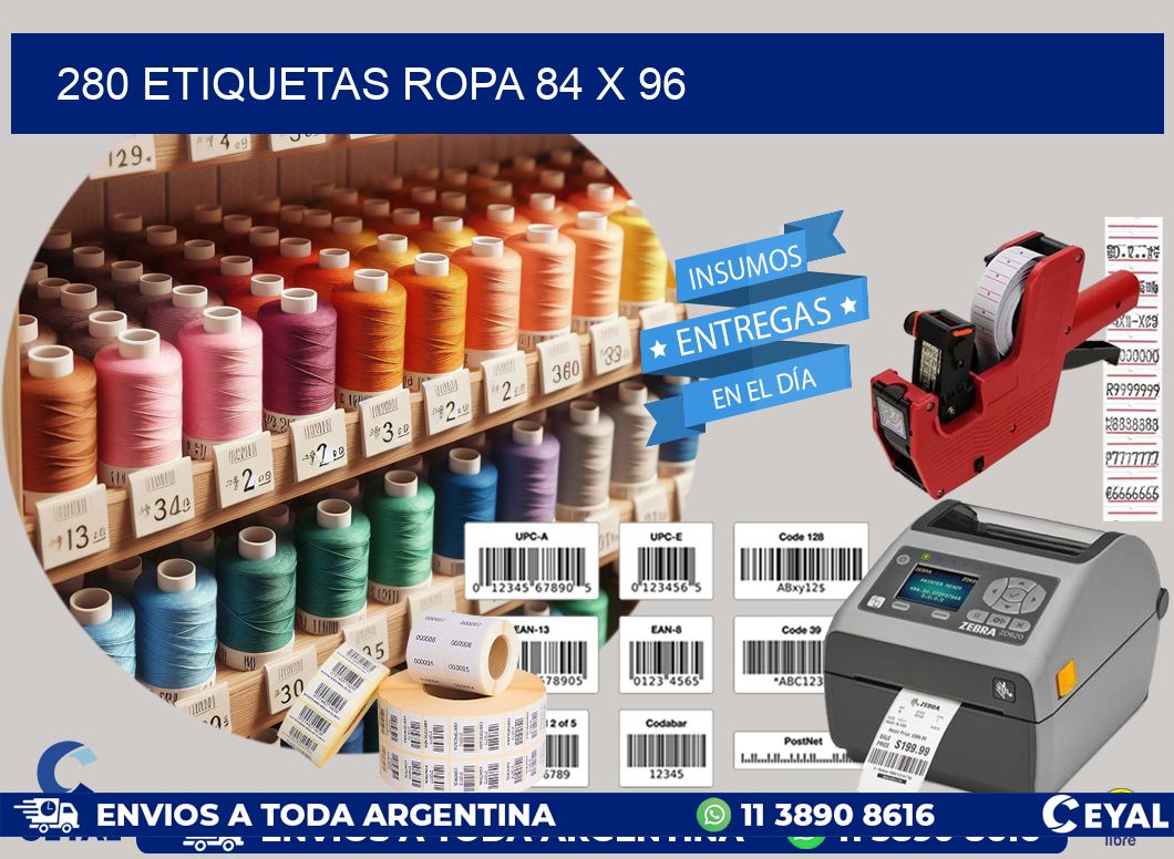 280 ETIQUETAS ROPA 84 x 96