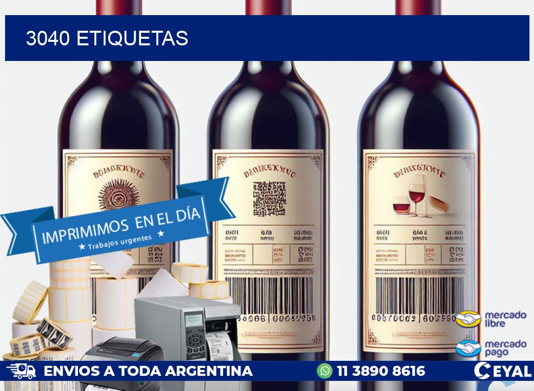 3040 ETIQUETAS