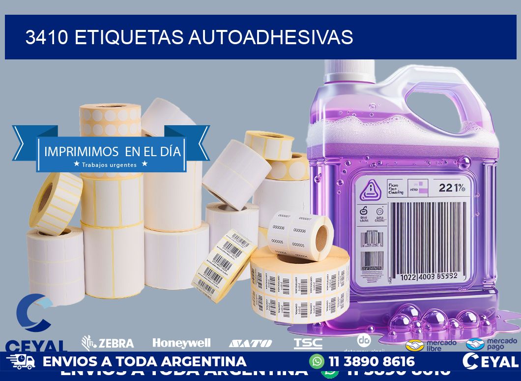3410 ETIQUETAS AUTOADHESIVAS