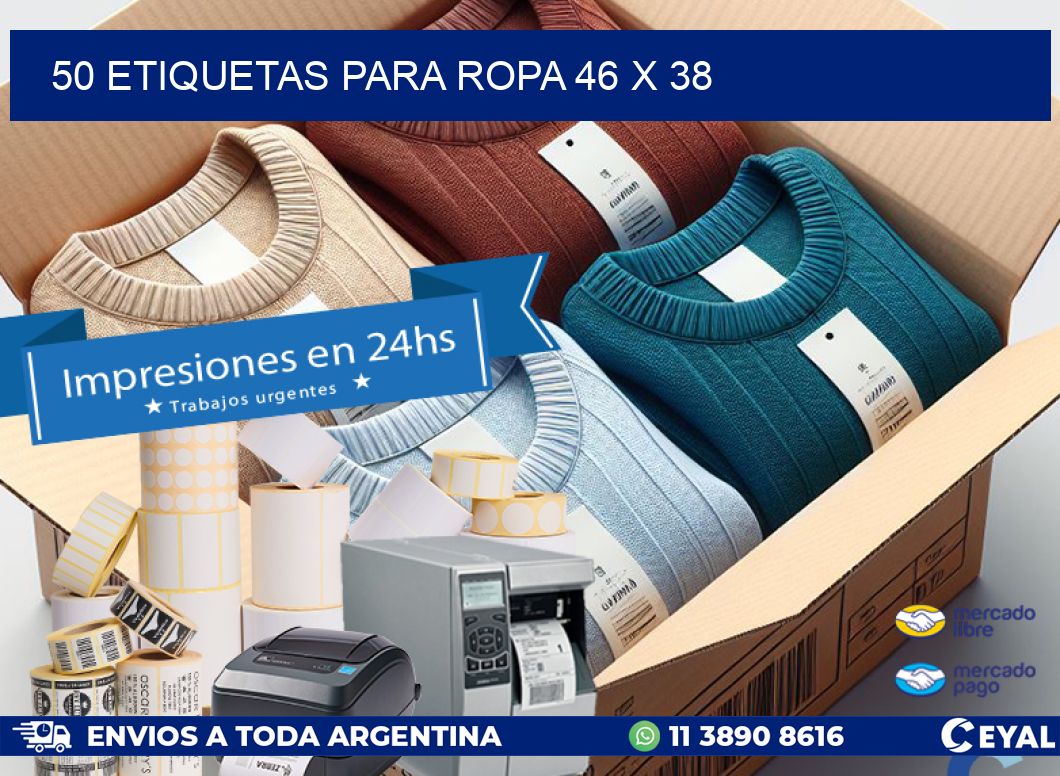 50 ETIQUETAS PARA ROPA 46 x 38