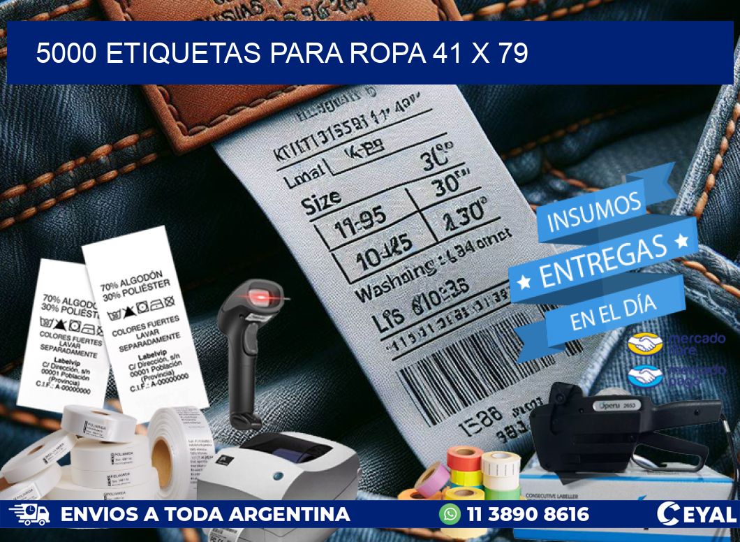 5000 ETIQUETAS PARA ROPA 41 x 79