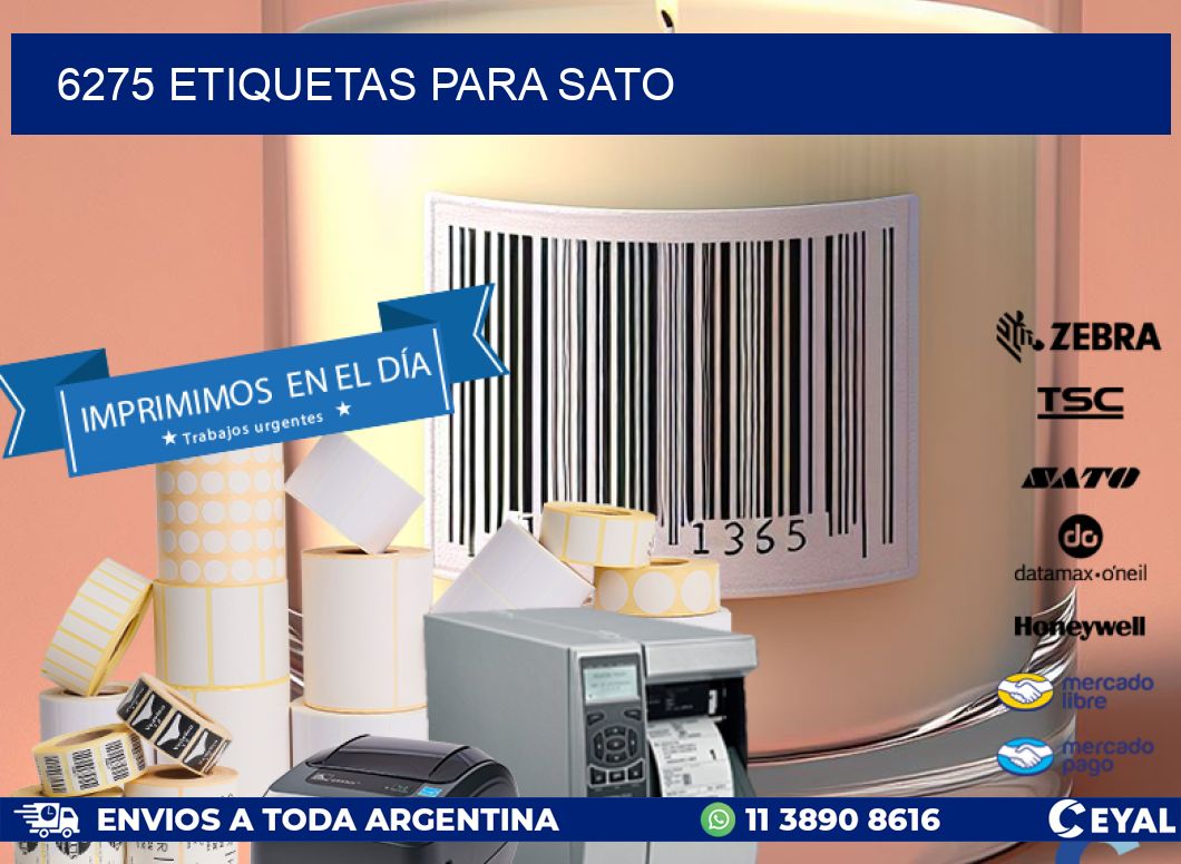 6275 ETIQUETAS PARA SATO