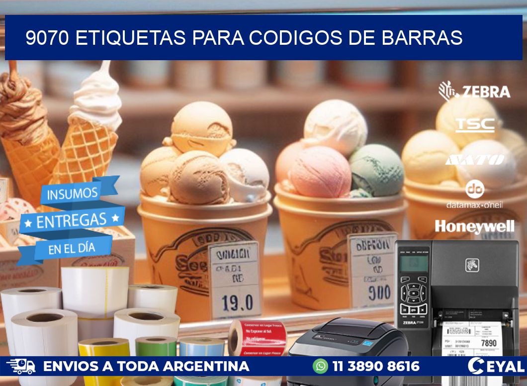 9070 ETIQUETAS PARA CODIGOS DE BARRAS