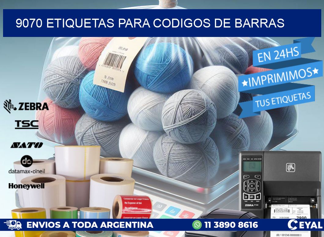 9070 ETIQUETAS PARA CODIGOS DE BARRAS