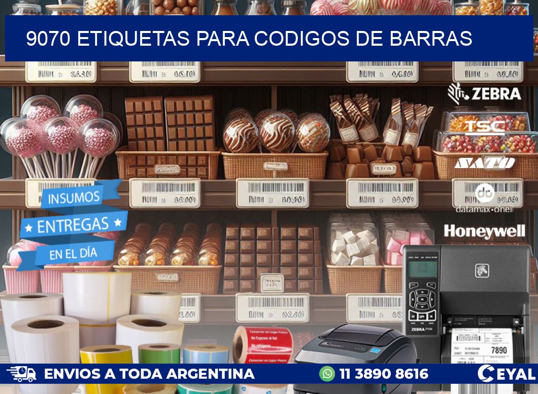 9070 ETIQUETAS PARA CODIGOS DE BARRAS